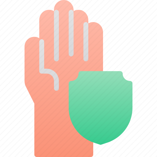 Hand, healthcare, protection, shield icon - Download on Iconfinder