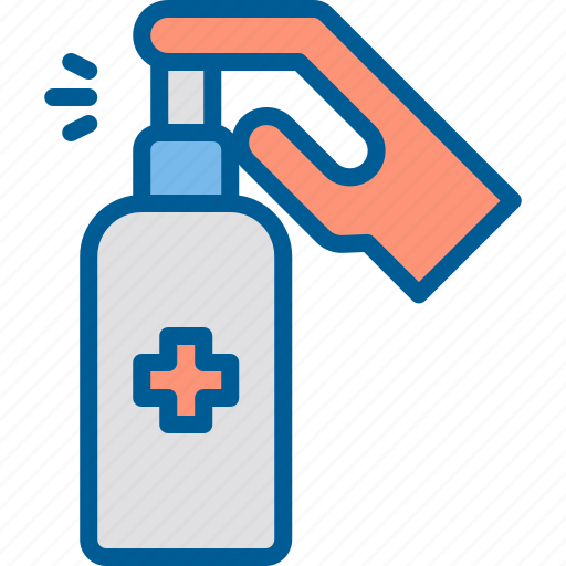 Antiseptic, hand, sanitizer, spraying icon - Download on Iconfinder