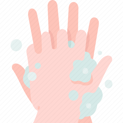 Scrub, fingers, hand, wash, foam icon - Download on Iconfinder