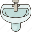 basin, washing, faucet, water, bathroom 