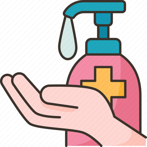 Hand, sanitizer, antibacterial, disinfectant, prevention icon - Download on Iconfinder