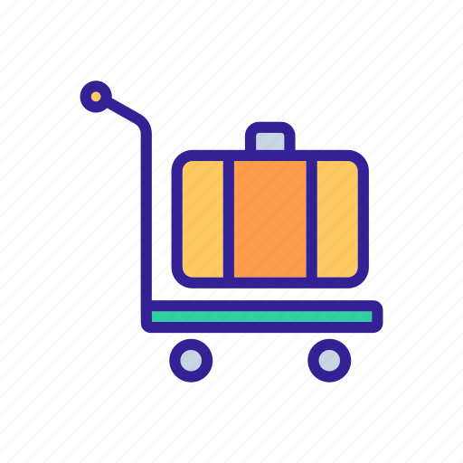 Cargo, handcart, manual, suitcase, transport, trolley, wheeled icon - Download on Iconfinder
