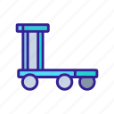 cargo, handcart, overall, platform, transport, trolley, wheel