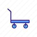 handcart, platform, standard, transport, transportation, trolley, wheeled