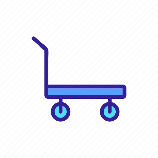 Handcart, platform, standard, transport, transportation, trolley, wheeled icon - Download on Iconfinder