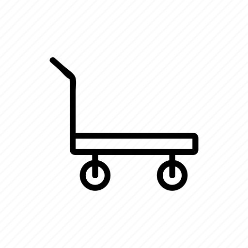 Handcart, platform, standard, transport, transportation, trolley, wheeled icon - Download on Iconfinder