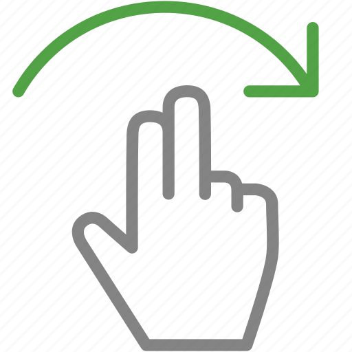 Arrow, finger, hand, rotate icon - Download on Iconfinder
