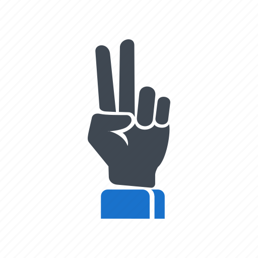 Finger, hand, victory, gesture icon - Download on Iconfinder