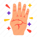 four, hands, hand, gesture, stickers, sticker