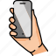 hands, holding, phone, device 
