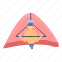 aircraft, hang, glider, parachute