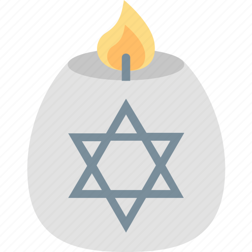 Candle, hanukkah, israel, jewish, light, star, tradition icon - Download on Iconfinder