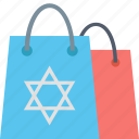 bag, gift, hanukkah, israel, jewish, shopping, star