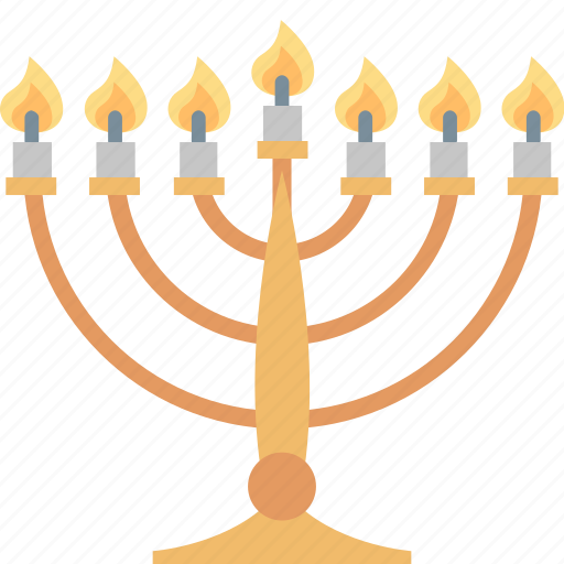 Hanukkah, menorah, candle, candlestick, jewish, judaism, lampstand icon - Download on Iconfinder