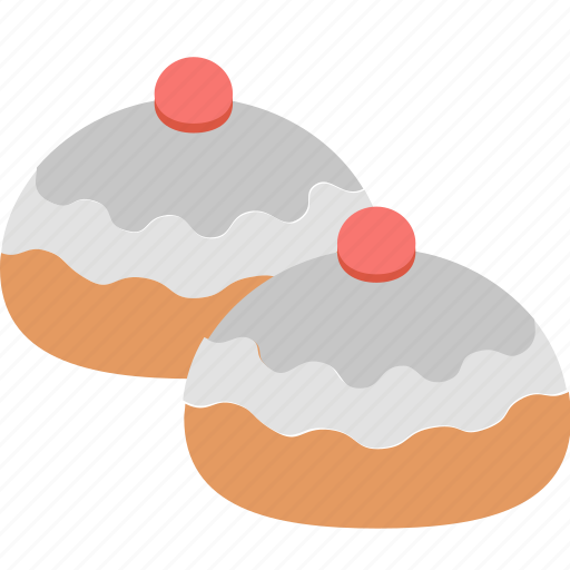 Sufganiyot, cake, donuts, hanukkah, jewish, pastry, tradition icon - Download on Iconfinder