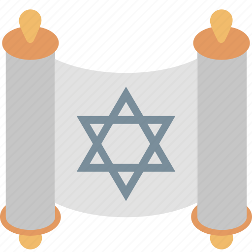 Torah, faith, jewish, judaism, religion, scroll, tradition icon - Download on Iconfinder