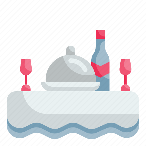Dinner, dining, romantic, restaurant, serving icon - Download on Iconfinder