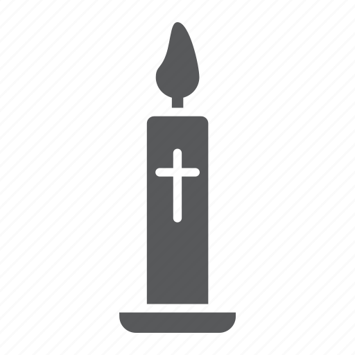 Candle, cross, easter, fire, flame, holiday, light icon - Download on Iconfinder