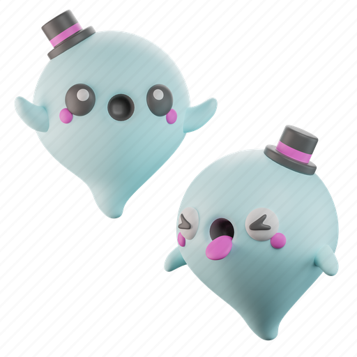 Ghosts, haunted, halloween, spooky, scary, holiday, spirits 3D illustration - Download on Iconfinder