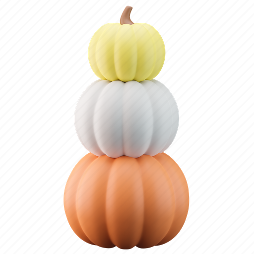Pumpkin, autumn, fall, halloween, vegetable, food, spooky 3D illustration - Download on Iconfinder