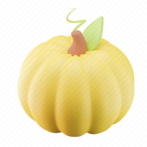 Pumpkin, spooky, halloween, vegetable, fall, autumn, jack o lantern 3D illustration - Download on Iconfinder
