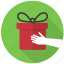 birthday, bonus, gift, hand, present, reward, box, bring, giftbox 