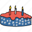 america, american, cake, candle, celebrate, july 4th, celebration 