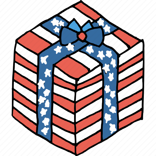 America, american, celebrate, gift, independence day, july 4th, present icon - Download on Iconfinder