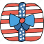 america, american, celebrate, gift, independence day, july 4th, ribbon 