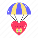 baby parachute, baby coming, baby love, air balloon, parachute