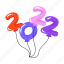 helium balloons, 2022 balloons, party balloons, party decoration, balloons bunch 