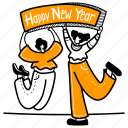happy new year, welcome new year, welcome 2023, dance, party, decoration, music, dancing, new year day 