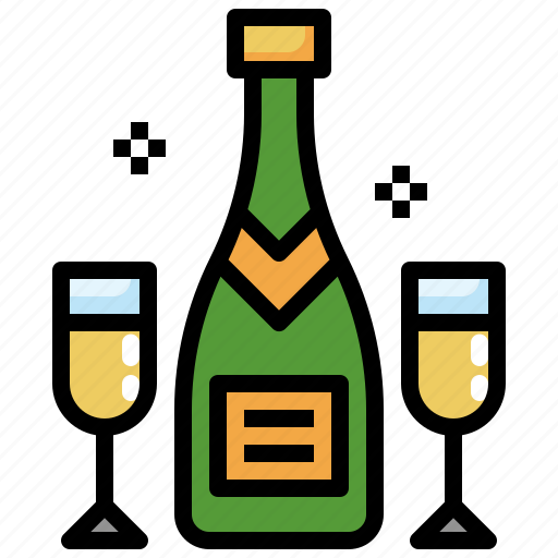 Champagne, party, alcoholic, drink, celebration, beverage icon - Download on Iconfinder