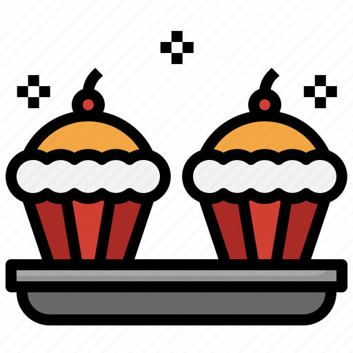 Cupcake, dessert, bakery, cherry, muffin icon - Download on Iconfinder