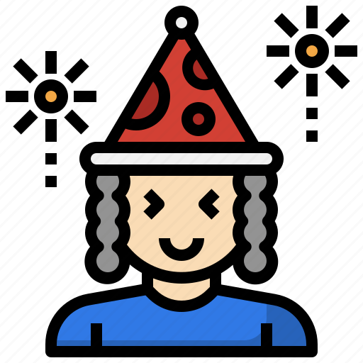 Girl, celebration, user, party, people icon - Download on Iconfinder