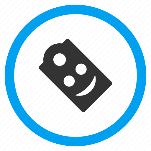 Glad smiley, happy, label, positive emotion, regard, smile, tag icon - Download on Iconfinder