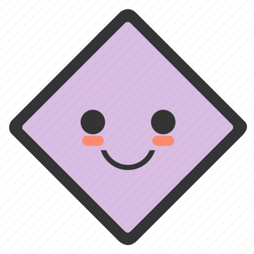 Diamond, emoji, emoticons, face, shapes, smile, smiley icon - Download on Iconfinder