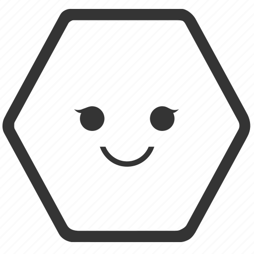 Emoji, emoticons, face, hexagon, shapes, smile, smiley icon - Download on Iconfinder