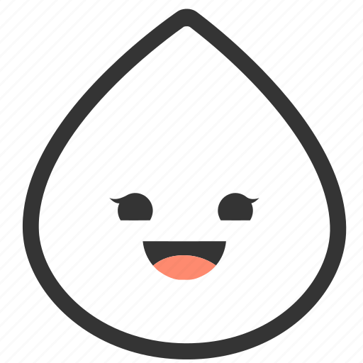 Emoji, emoticons, face, happy, raindrop, shapes, smiley icon - Download on Iconfinder