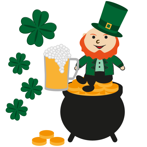 Gold, happy, irish, irish pot, leprechaun, patrick icon - Free download