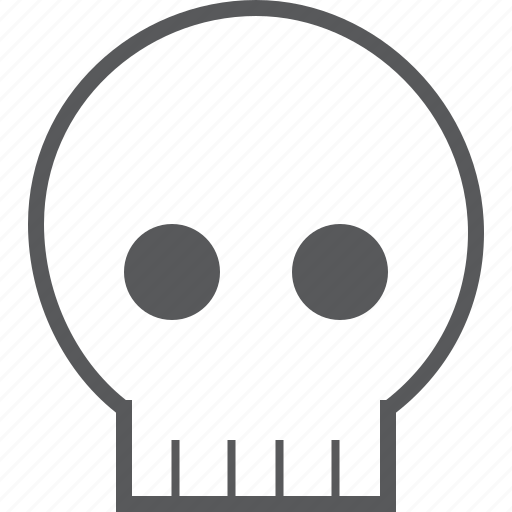 Skull, caution, danger, dead, death, head, horror icon - Download on Iconfinder