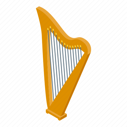 Decorative, harp, isometric icon - Download on Iconfinder