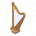 harp, isometric, music