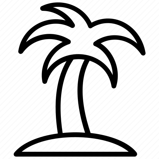 Beach, date tree, palm tree, tourist spot, tropical place icon - Download on Iconfinder