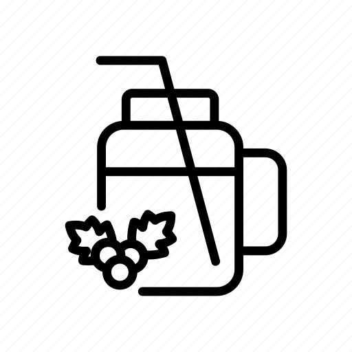 Berry, cup, food, hawthorn, juice, mug, straw icon - Download on Iconfinder