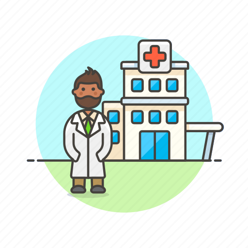 Doctor, health, building, care, help, hospital, man icon - Download on Iconfinder