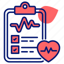 heart, report, heartbeat, fitness, health, care, document