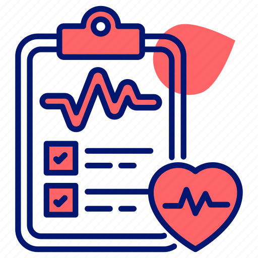 Heart, report, heartbeat, fitness, health, care, document icon - Download on Iconfinder