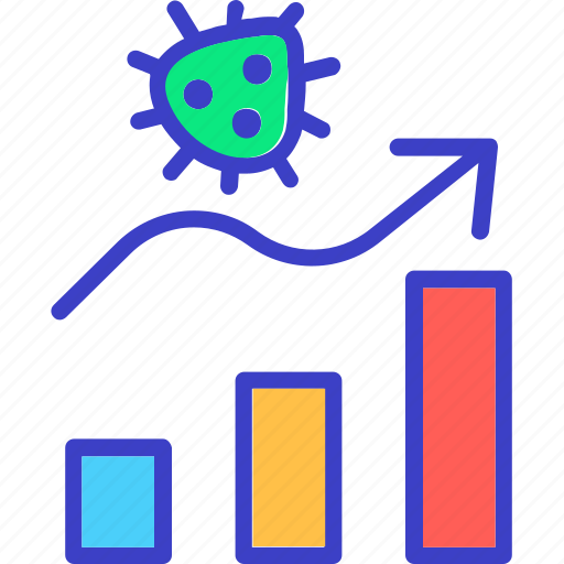 Growth, infection rate, second wave, mutation icon - Download on Iconfinder