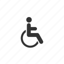 handicapped, emergency, hospital, disabled, person, health, stick figure, wheelchair 